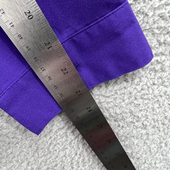 Chicos Women Top 1 Medium Button Front Roll Tab Long Sleeve Shirt Pocket - Picture 11 of 12